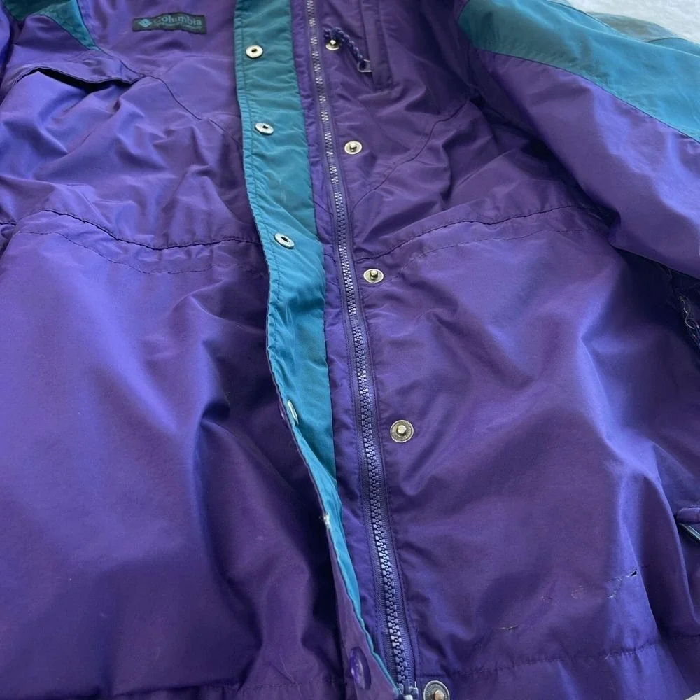 Columbia‎ Williwaw Vintage Ski Jacket XL Purple Green Y2K Colorblock 90s Coat